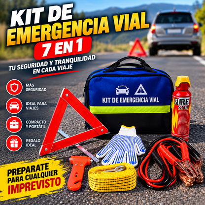 🚨 Kit de Emergencia Vial 7 en 1 – Seguridad y Preparación para tu Vehículo
